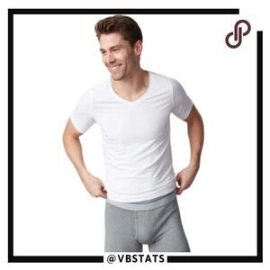 Mack Weldon‎ 18-Hour Jersey V-Neck Undershirt Size XL in Gray Heather